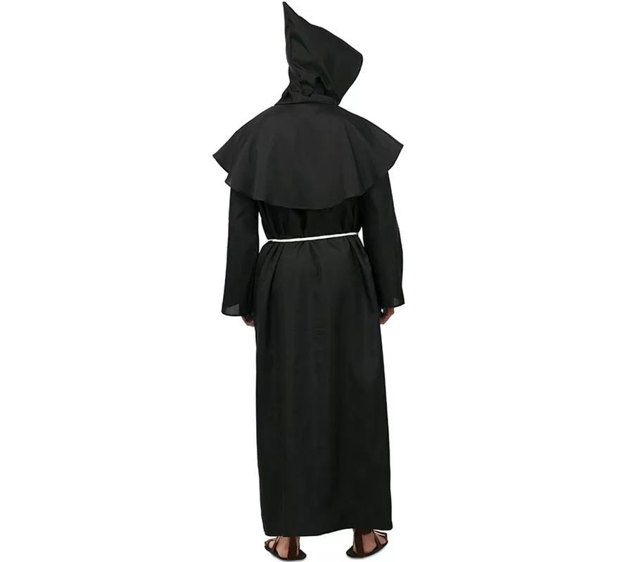 Translation missing: fr.Disfraz de Monje medieval oscuro con cruz para hombre