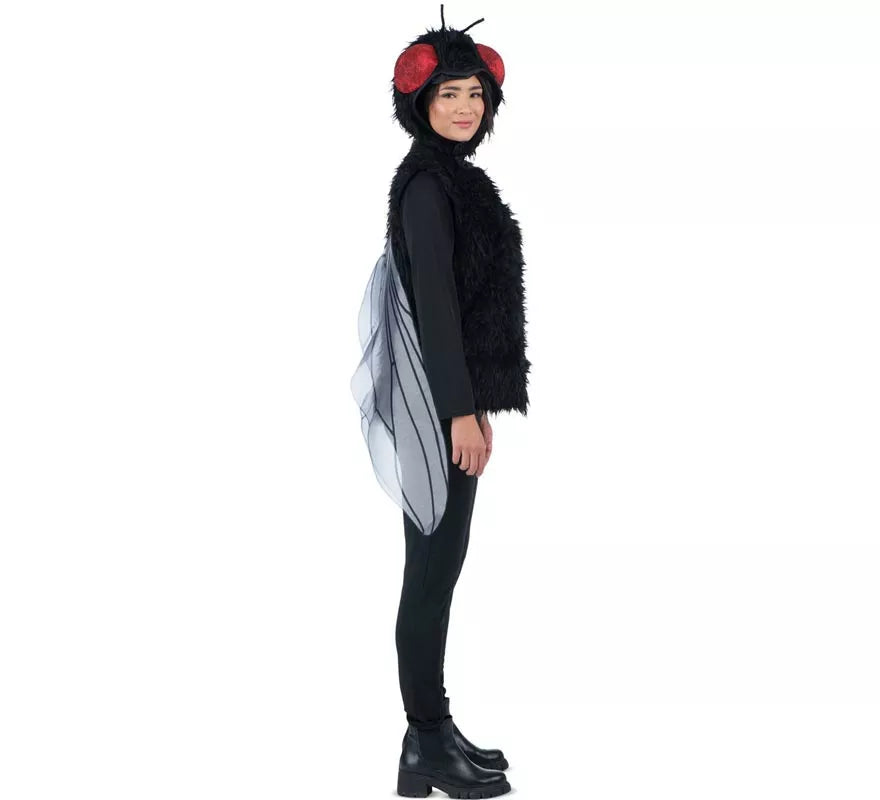 Disfraz de Mosca con gorro y alas para adulto