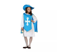 Déguisement Mousquetaire Bleu Clair enfants plusieurs tailles
