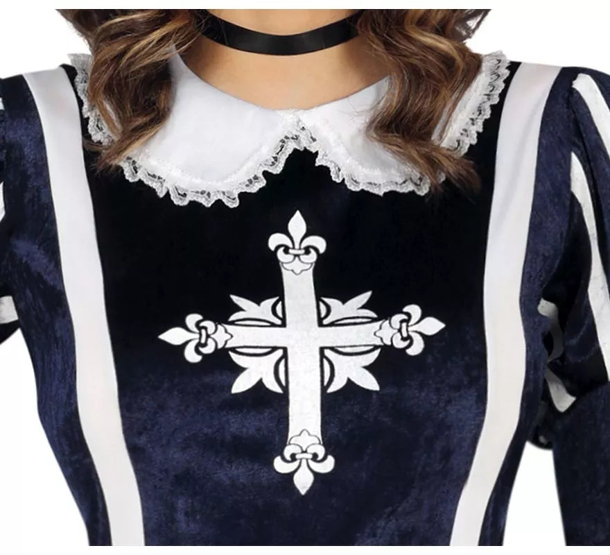 Disfraz de Mosquetera azul para mujer
