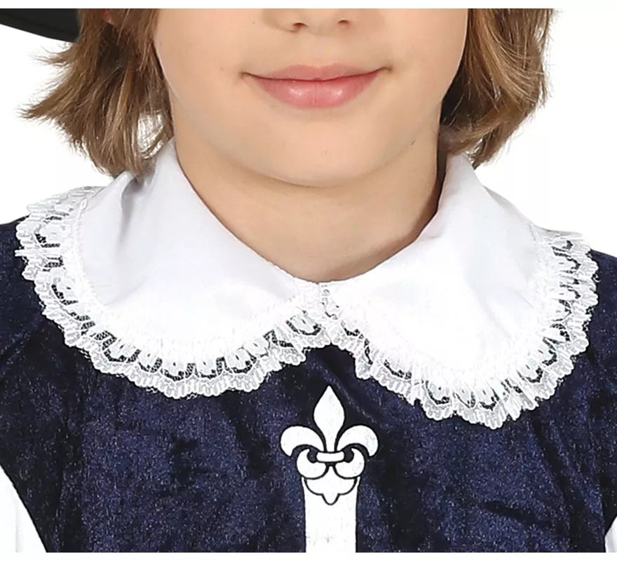 Translation missing: fr.Disfraz de Mosquetero Azul Elegante para niño