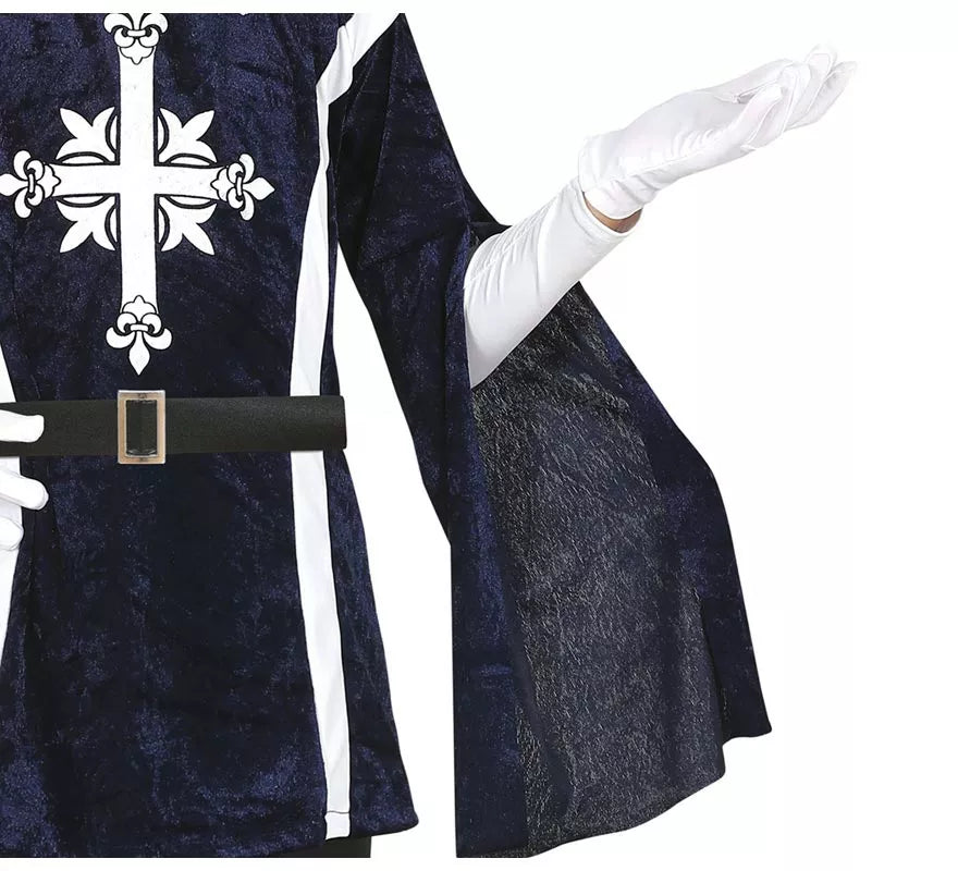 Translation missing: fr.Disfraz de Mosquetero Azul Elegante para niño