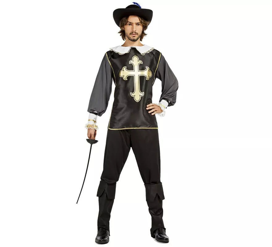 Translation missing: fr.Disfraz de Mosquetero Negro para hombre