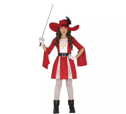 Disfraz de Mosquetero rojo para niños