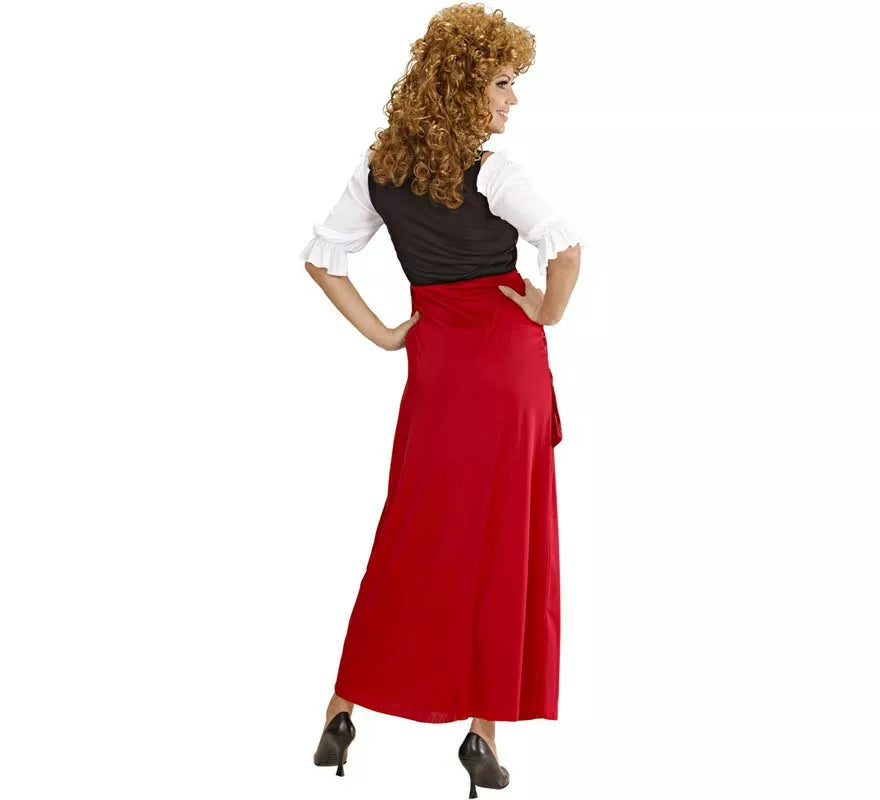 Translation missing: fr.Disfraz de Moza de Taberna rojo y negro para mujer