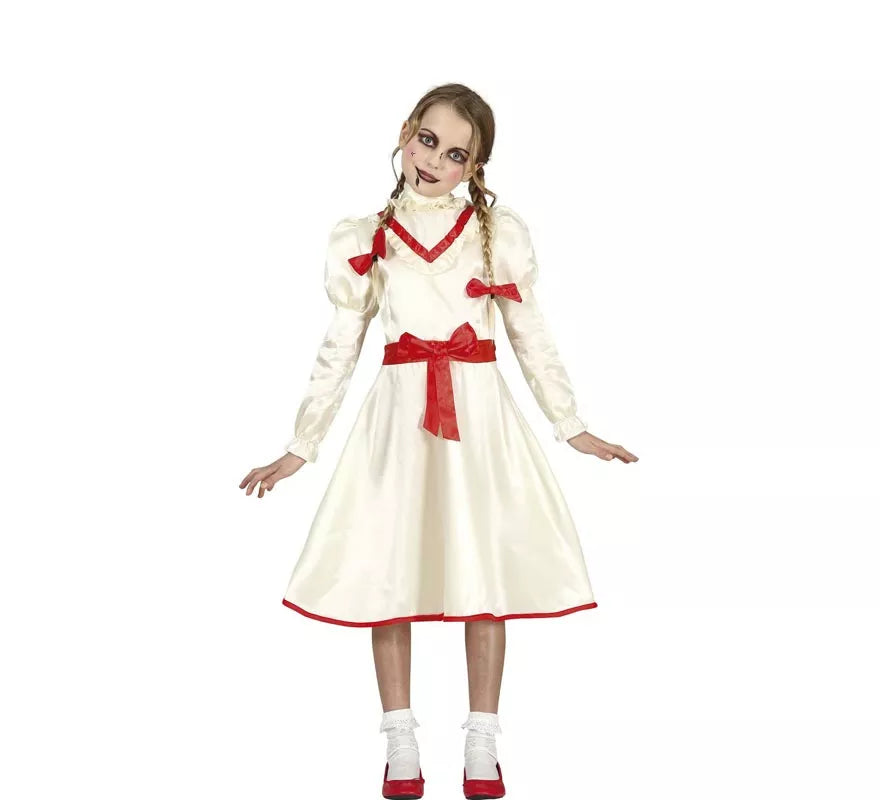 Translation missing: fr.Disfraz de Muñeca Embrujada con lazos para niña