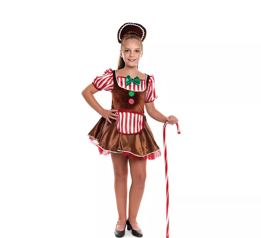 Translation missing: fr.Disfraz de Muñeca Jengibre de Navidad para niña