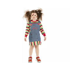 Déguisement poupée possédée avec jupe fille