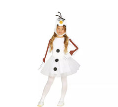 Déguisement de Bonhomme de Neige avec tutu pour fille