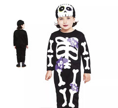 Déguisement chauve-souris squelette avec chapeau enfant