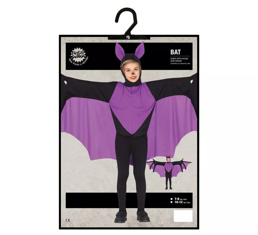 Disfraz de Murciélago Morado para niños