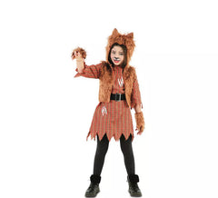 Déguisement loup fille avec gants fille