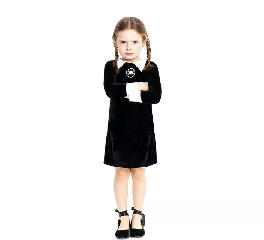 Translation missing: fr.Disfraz de Niña Siniestra clásico negro para bebé y niña