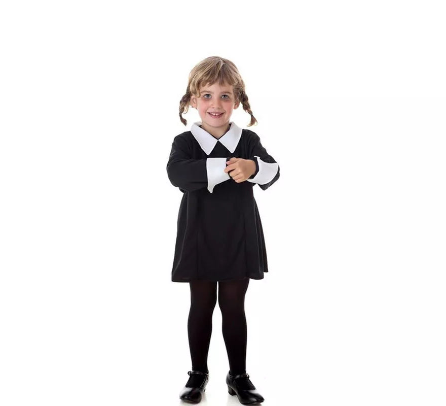 Translation missing: fr.Disfraz de Niña Siniestra Clásico negro para niña