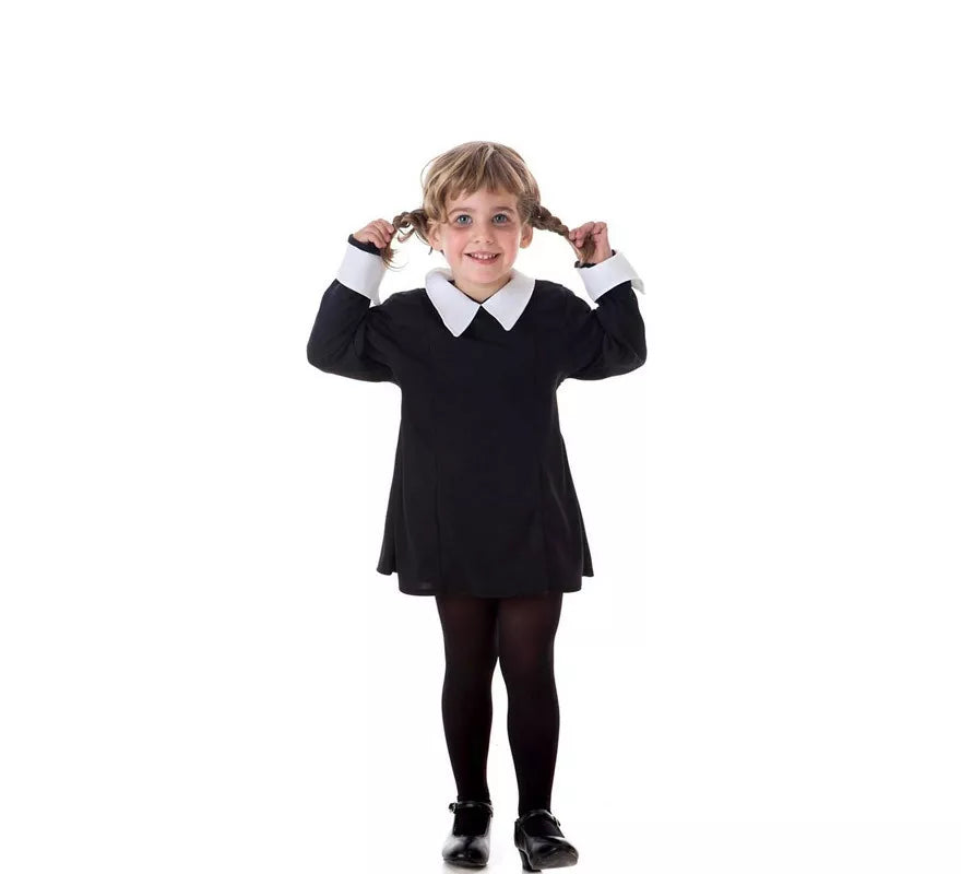 Translation missing: fr.Disfraz de Niña Siniestra Clásico negro para niña