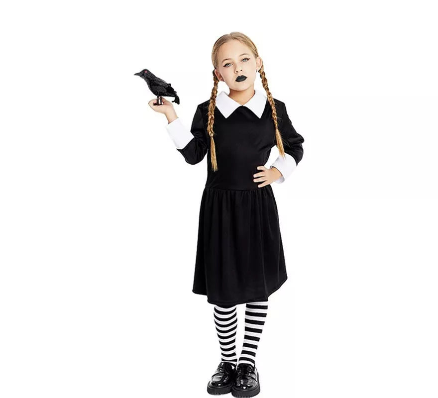 Translation missing: fr.Disfraz de Niña Siniestra Clásico negro para niña y adolescente