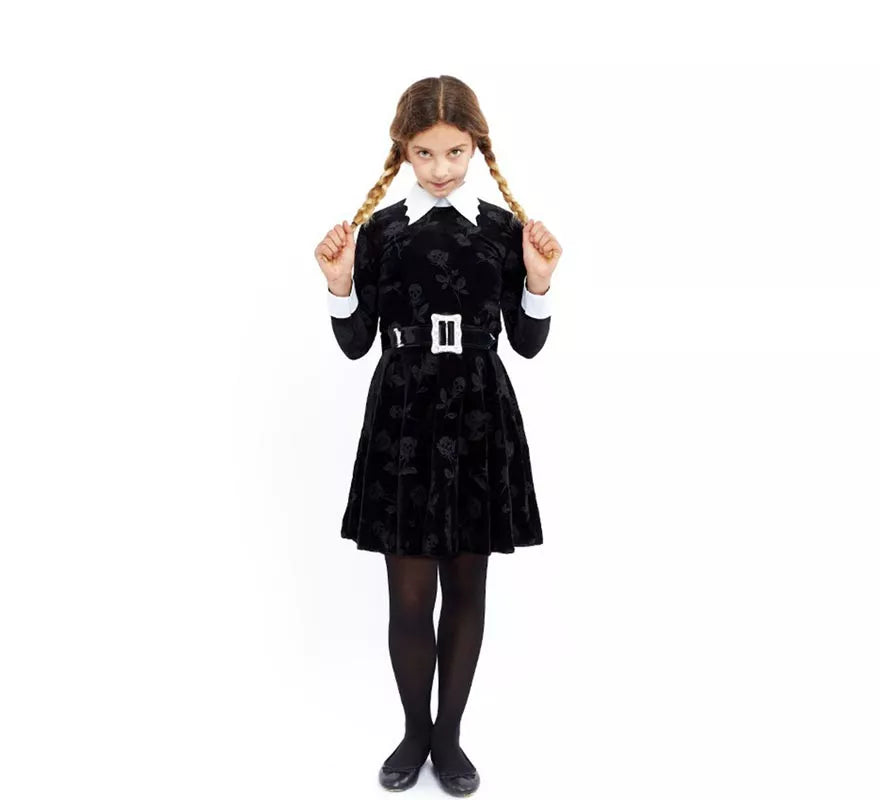 Translation missing: fr.Disfraz de Niña Siniestra Clásico para niña y adolescente