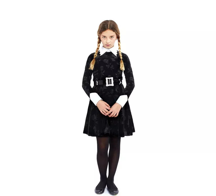 Translation missing: fr.Disfraz de Niña Siniestra Clásico para niña y adolescente