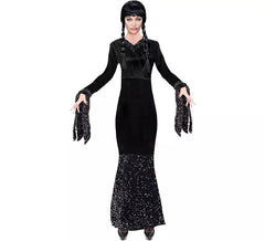 Costume de fille sinistre scintillante pour femme