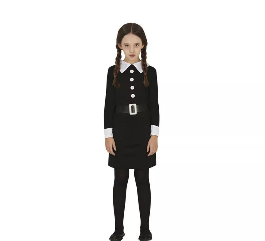 Translation missing: fr.Disfraz de Niña Siniestra con cinturón para niña