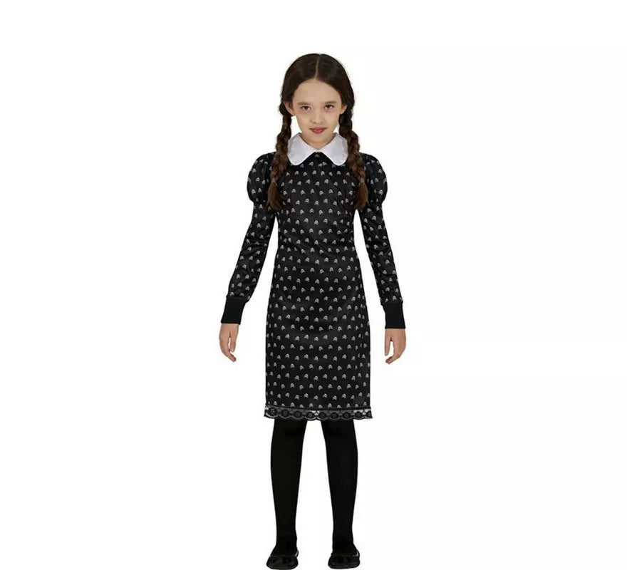 Translation missing: fr.Disfraz de Niña Siniestra con lunares para niña