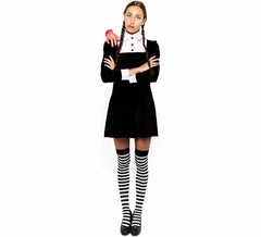 Costume de fille sinistre en velours pour femme