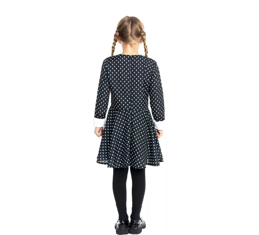 Translation missing: fr.Disfraz de Niña Siniestra estampado calavera para niña y adolescente