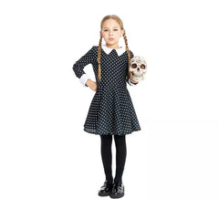 Déguisement Sinister Girl imprimé tête de mort pour filles et adolescentes