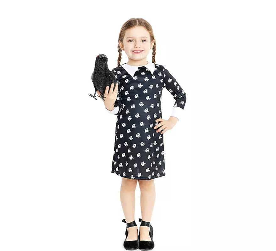 Translation missing: fr.Disfraz de Niña Siniestra vestido estampado para bebé y niña