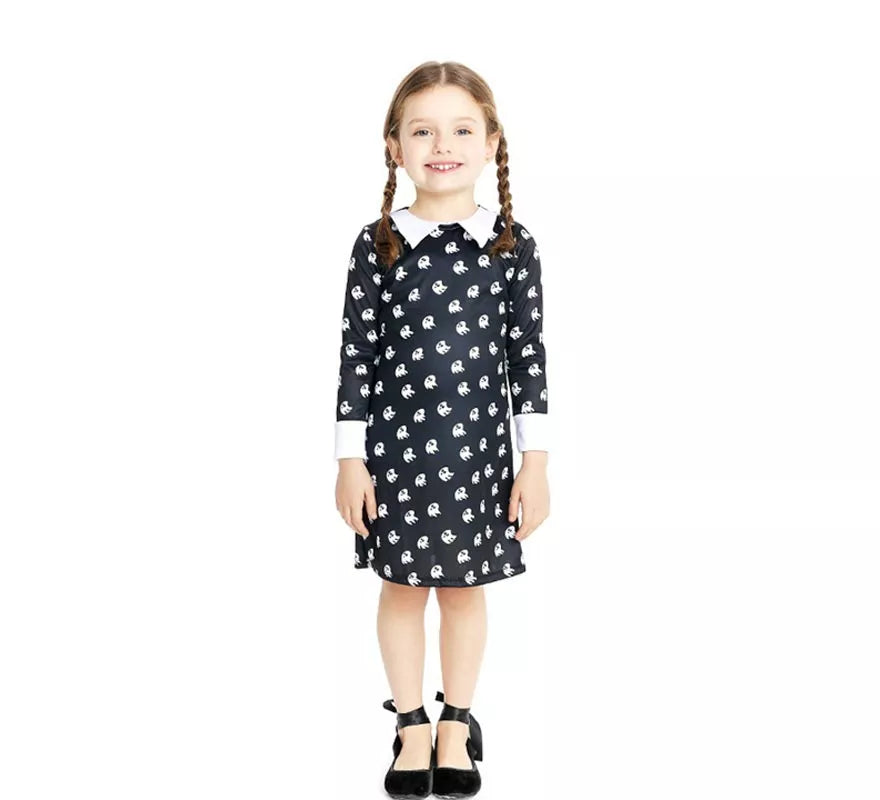 Translation missing: fr.Disfraz de Niña Siniestra vestido estampado para bebé y niña