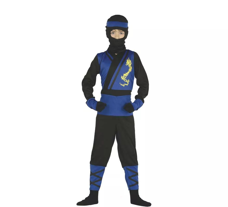 Translation missing: fr.Disfraz de Ninja azul y negro para niño