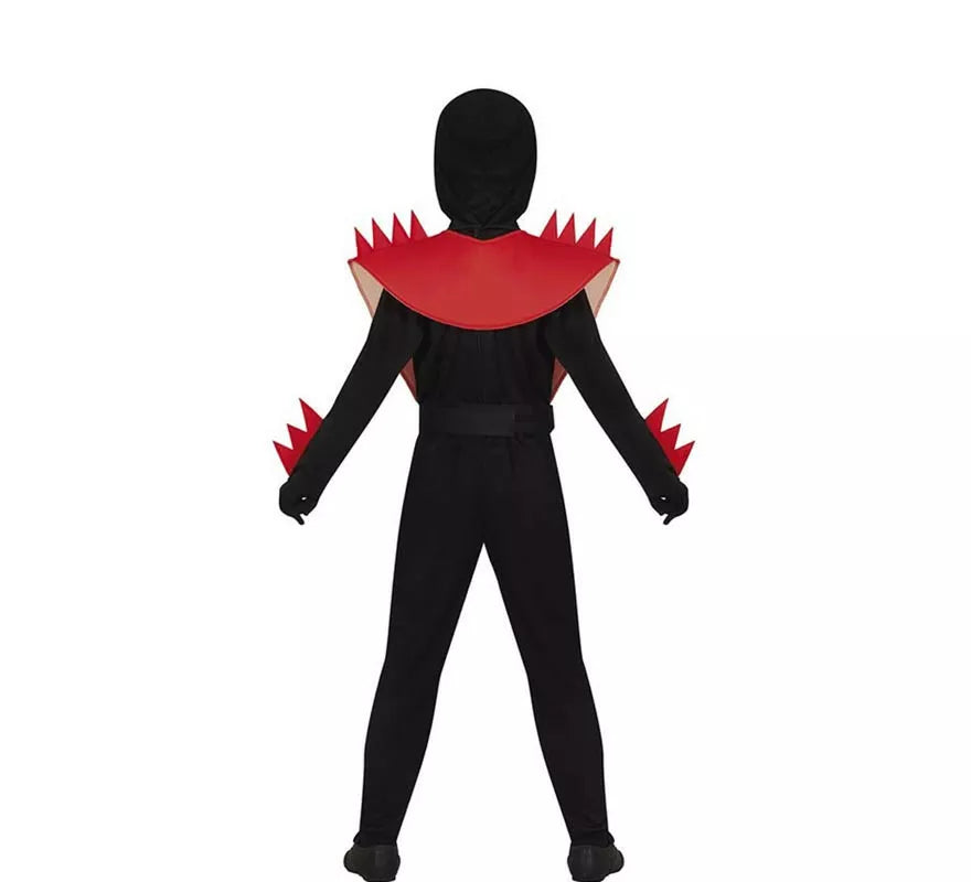 Disfraz de Ninja Cobra rojo y negro para niño