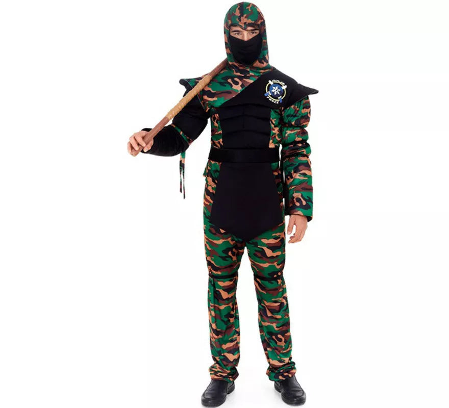 Translation missing: fr.Disfraz de Ninja Comando Camuflaje para hombre