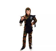 Déguisement ninja commando camouflage garçon