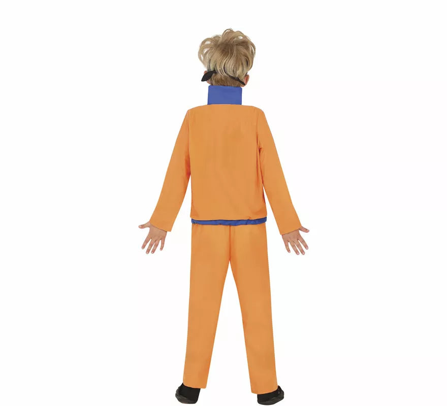 Translation missing: fr.Disfraz de Ninja de Anime Naranja y Azul para niño