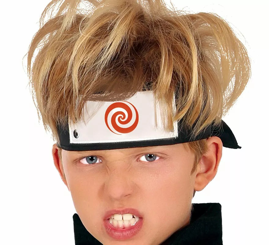 Translation missing: fr.Disfraz de Ninja de Anime Naranja y Negro para niño
