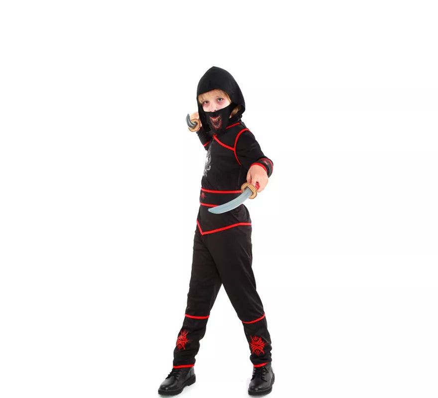 Translation missing: fr.Disfraz de Ninja Death negro para niño