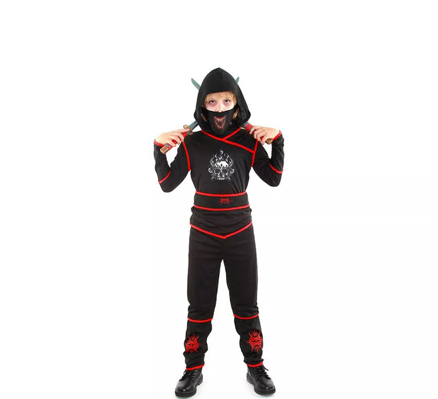 Translation missing: fr.Disfraz de Ninja Death negro para niño