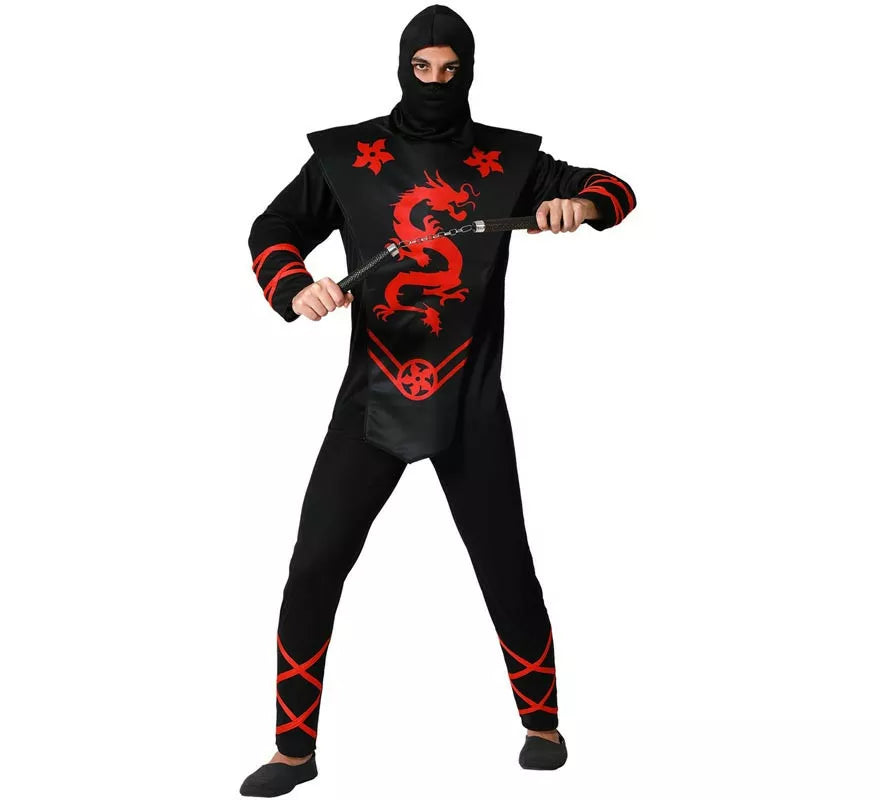 Translation missing: fr.Disfraz de Ninja Dragón rojo para hombre