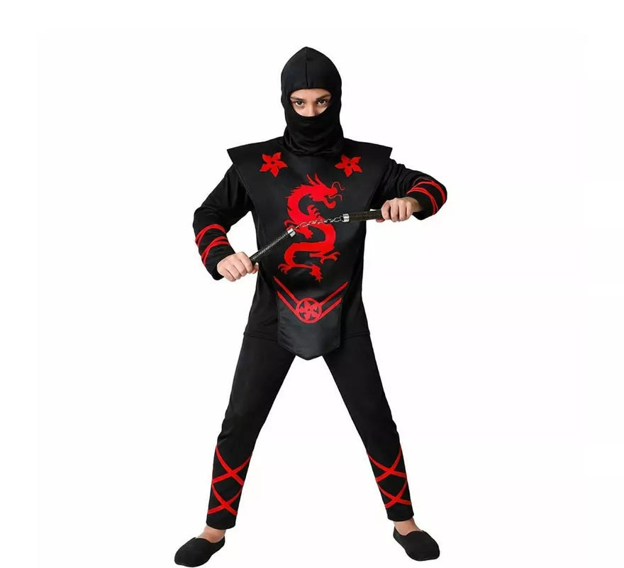 Translation missing: fr.Disfraz de Ninja Dragón rojo para hombre