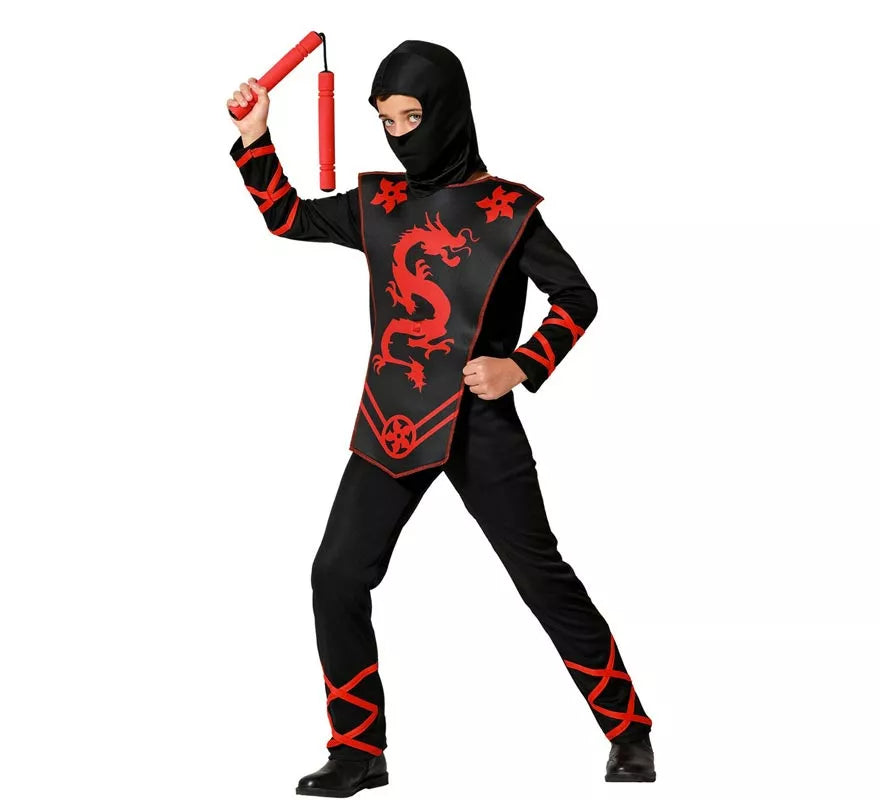 Translation missing: fr.Disfraz de Ninja Dragón rojo para niño