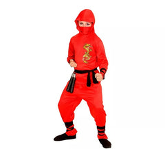 Costume de ninja dragon rouge pour garçon