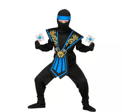 Déguisement Ninja Kombat bleu avec armes garçon