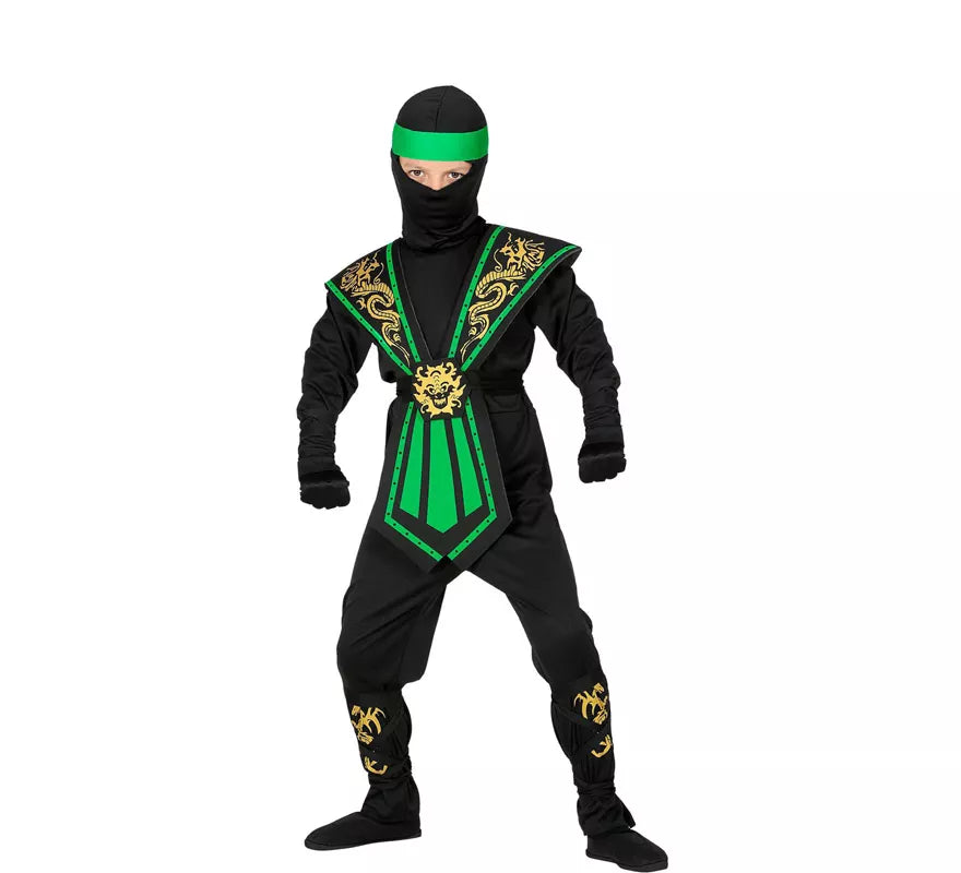 Translation missing: fr.Disfraz de Ninja Kombat Verde para niño
