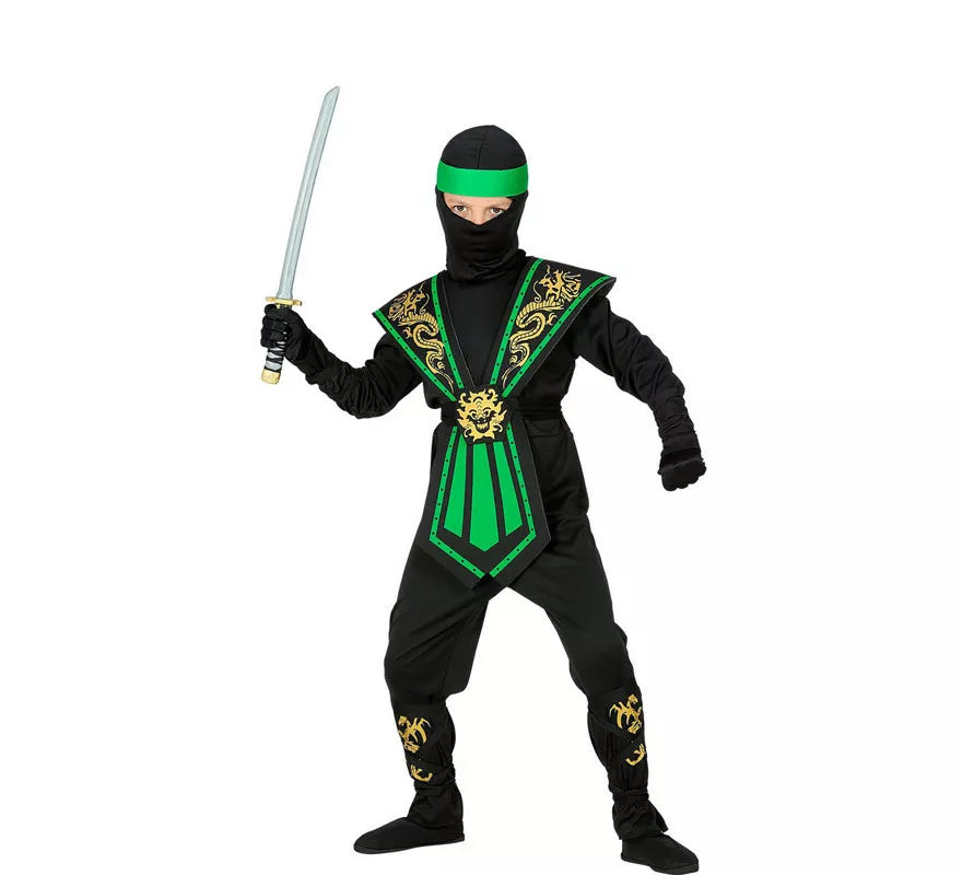 Translation missing: fr.Disfraz de Ninja Kombat Verde para niño