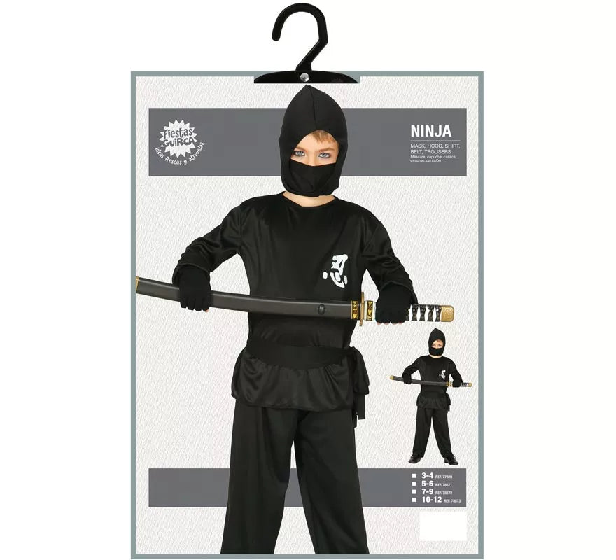 Translation missing: fr.Disfraz de Ninja negro para niño