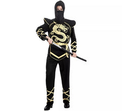 Déguisement Ninja noir et or pour homme