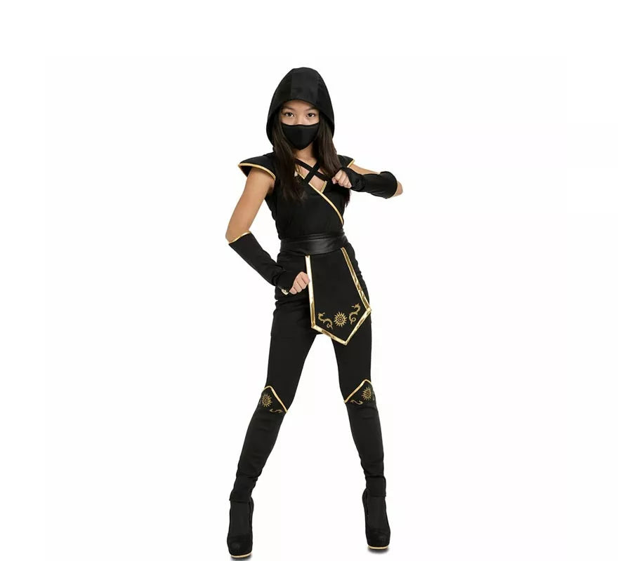 Translation missing: fr.Disfraz de Ninja Negro y Dorado para mujer