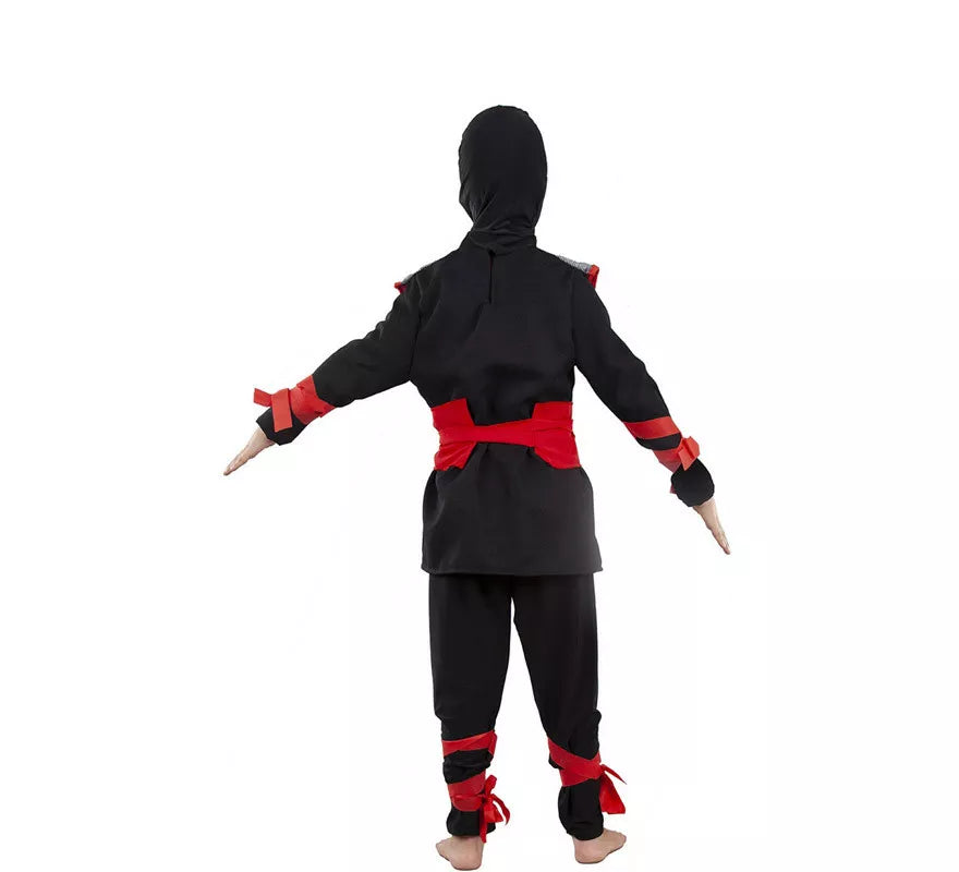 Translation missing: fr.Disfraz de Ninja Negro y Rojo para niños