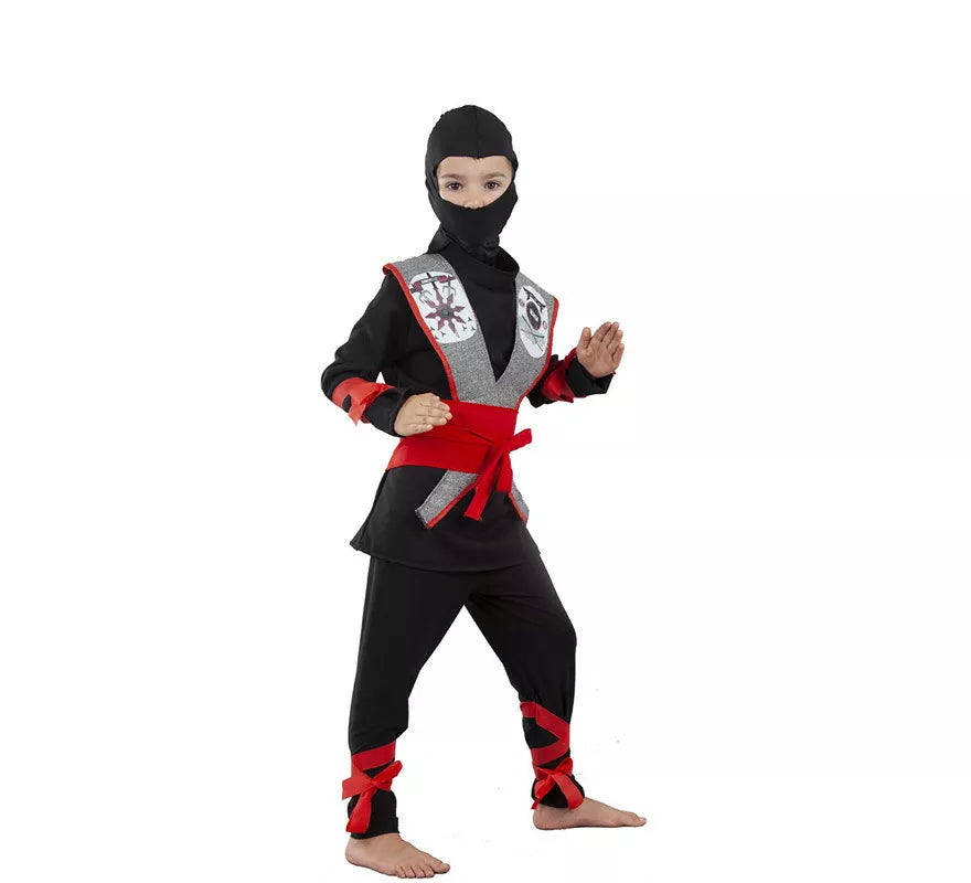 Translation missing: fr.Disfraz de Ninja Negro y Rojo para niños
